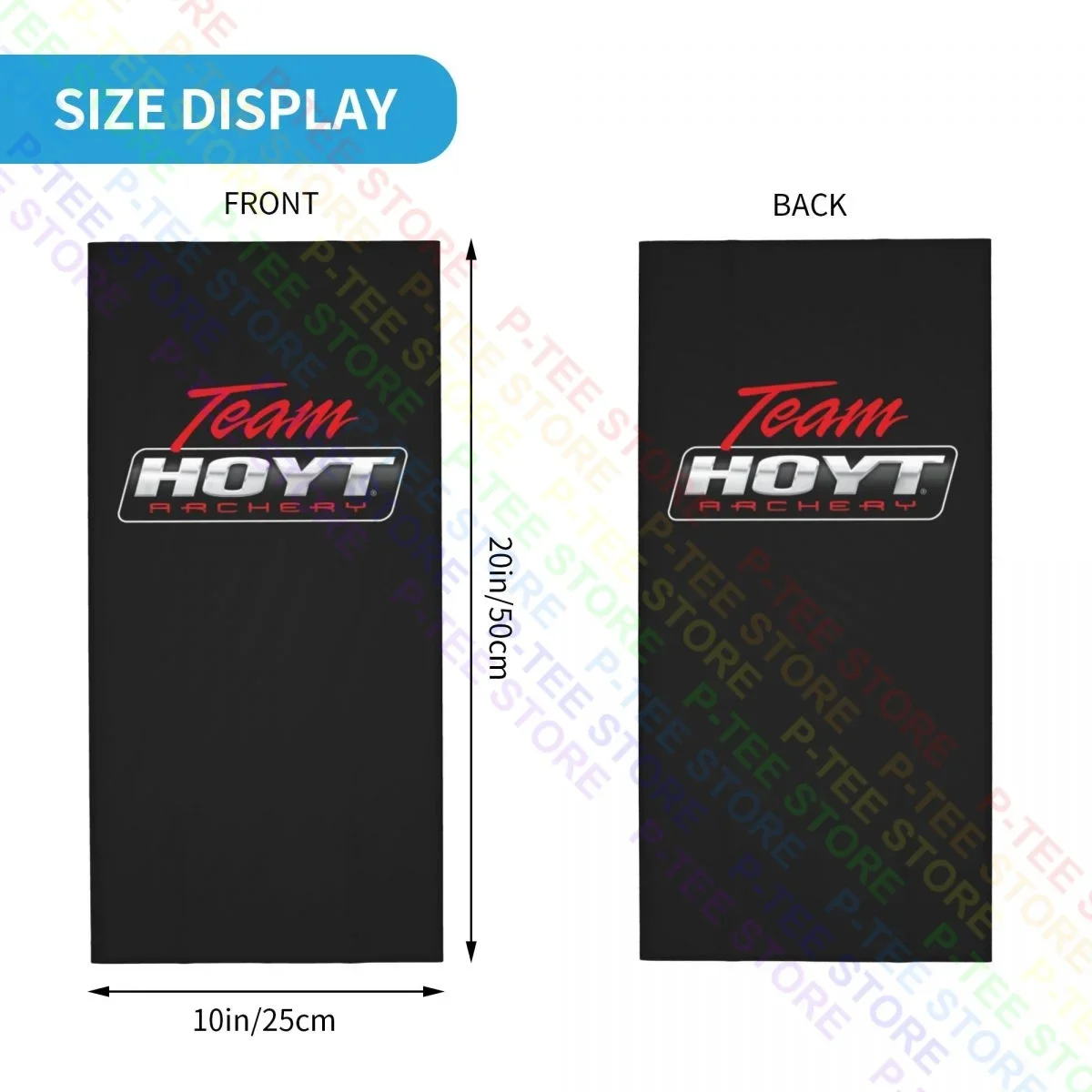 Team Hoyt Tiro con l'arco Logo Simbolo Caccia Cacciatore Ghetta per il collo Bandana Sciarpa Maschera Semplice Pesca Traspirante