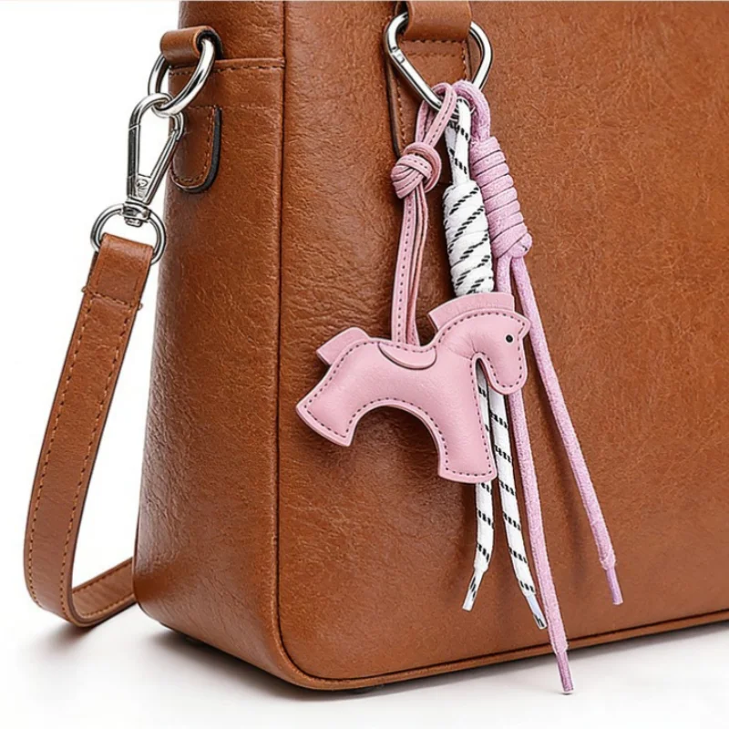 Women'S Bag Pony Bag Pendant Ornament Keychain High Quality Horse Ornament Handmade Stitching Charm Accessory Gift