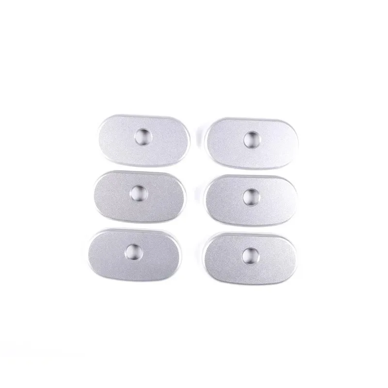 

metyoucar For Hummer H2 2003-2009 Aluminum Alloy Silver Car Luggage Rack Crossbar Keyhole Cover Trim Sticker Car Accessories