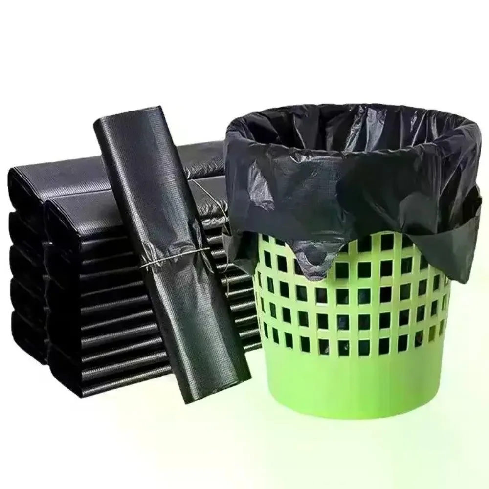 New Black Handled Trash Bags Disposable Multi-Purpose Supermarket Shopping Bags 50 PCS Pack Garbage Bags Moving Supplies