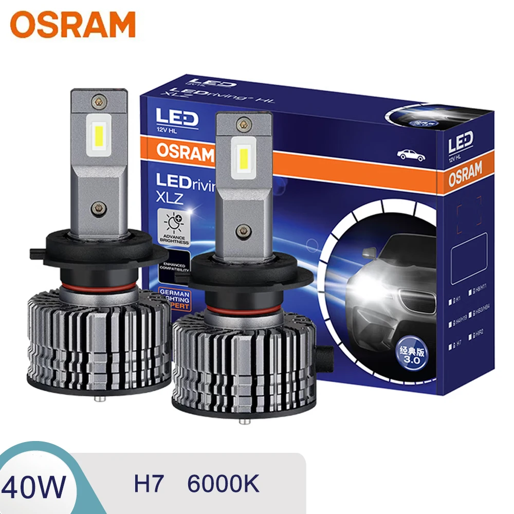 

OSRAM XLZ CLASSIC 3.0 LED H7 Original Car Headlight 40W Bright 6000K Cool White LED Canbus Upgarde Lamps J5210CW,1 Pair
