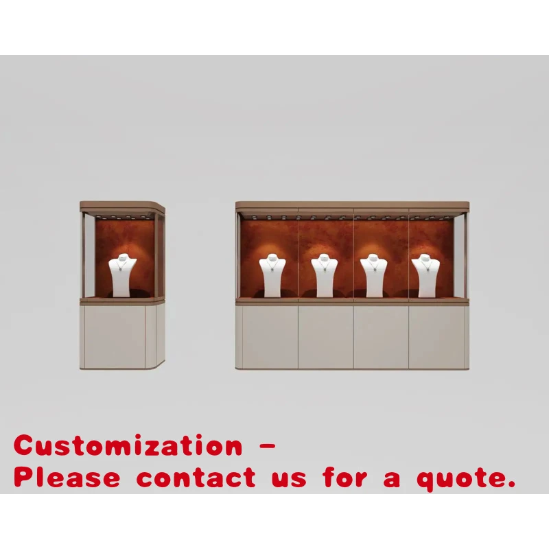 Vitrine de Joias de Parede Personalizada de Alta Qualidade - Armário Expositor Atraente para Design Completo de Loja