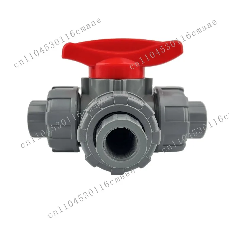 DN25-1''hand Movement Three-way Valve CPVC 3 Way  Ball Valve