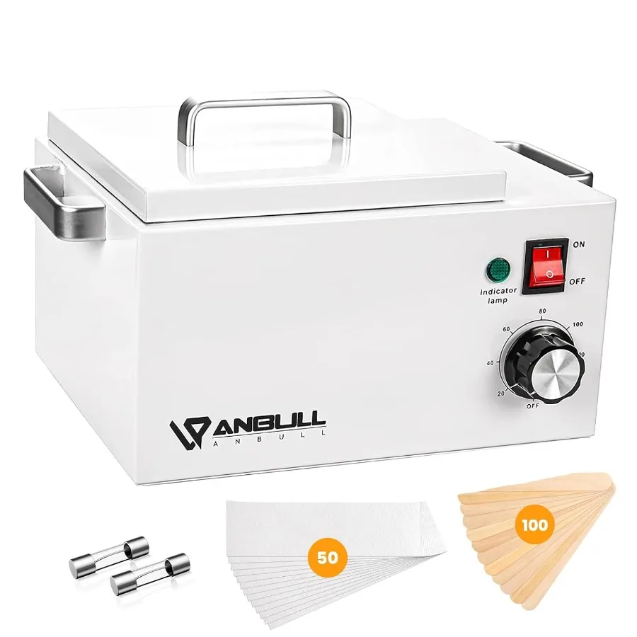 

Электрический воскоплав Anbull 5.5lb Professional Single Wax Warmer, большой объем 2.5 л, для депиляции, с контролем температуры 20-120°C