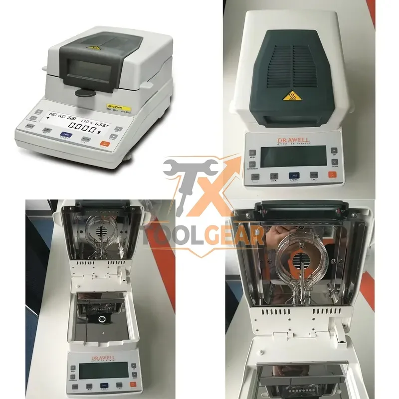 2026hotsale* Drawell DW-110MW 110g 0.01g Laboratory Halogen Moisture Lab Moisture Tester Meters