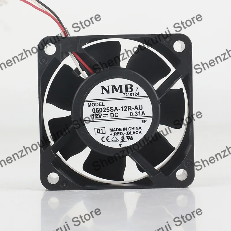 

Original and genuine NMB 06025SA-12R-AU 12V 0.31A 6025 60X60X25MM 6CM 3-wire cooling fan for frequency converter