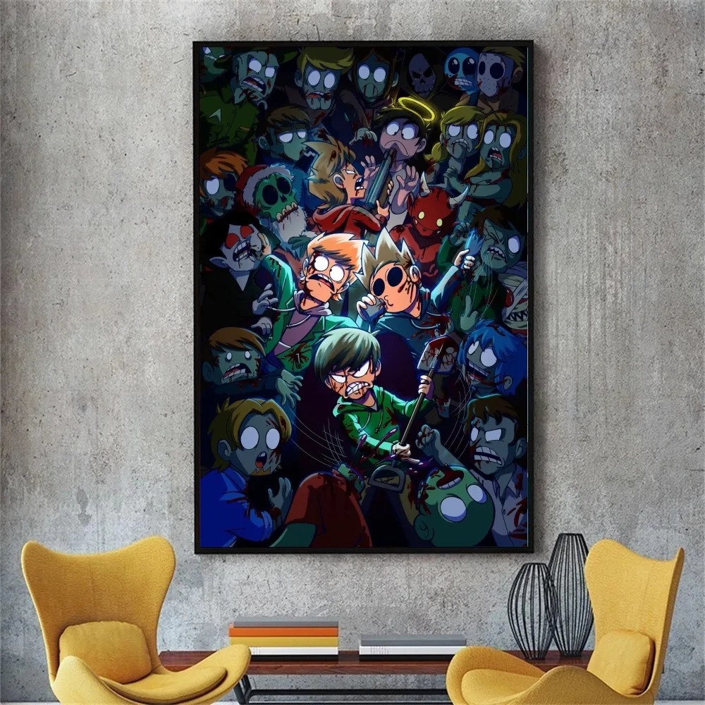 Cartoon Cute E-Eddsworld Poster DIY Poster Kraft Paper Vintage Poster Wall Art Painting Study Stickers Big Szie Wall Painting