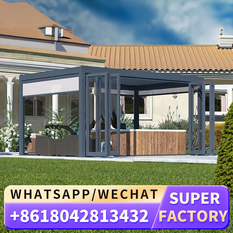 AS2047 Australia TOMA Fashion Motorized pergola aluminium Waterproof Modern Design aluminum awning and louver roof