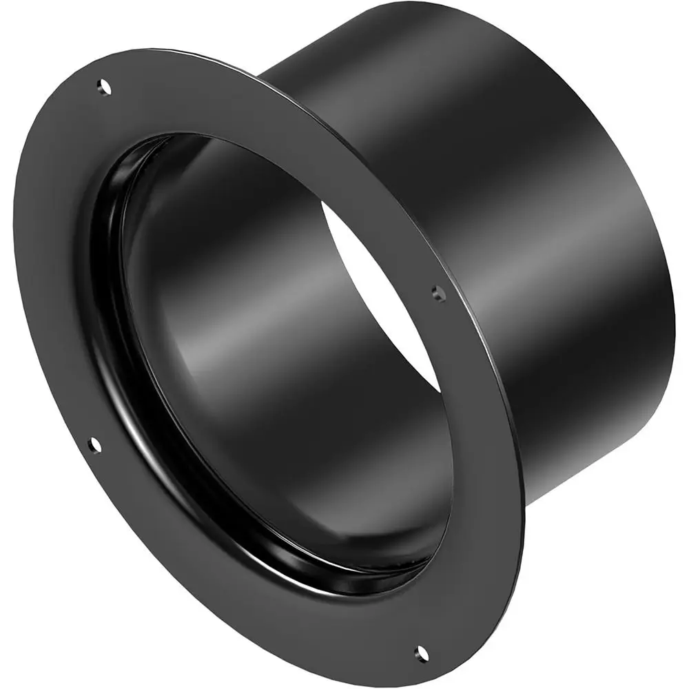 Household Accessories ABS Wall Flange Connector Round Black Ventilation Pipe Joint Air Ducting Connection Ventilation Pipe