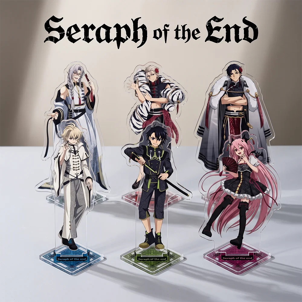 Anime Seraph of The End Hyakuya Mikaela Hiiragi Shinoa 15CM Acrylic Stand Keychain Character Model Desk Decor Collect Gifts