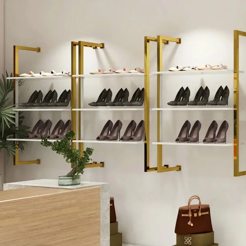 Customize.Factory Sales Metal Wall Mounted Shoe Shelf Cabinet Rack Stainless Steel