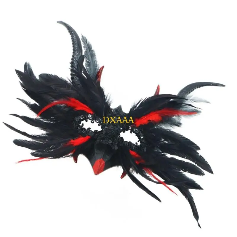 DXAA Ravendes Masquerades Mask Mask Mask Halloween Christmas Cosplay Party Half Face Mask Mask Cosplay Props