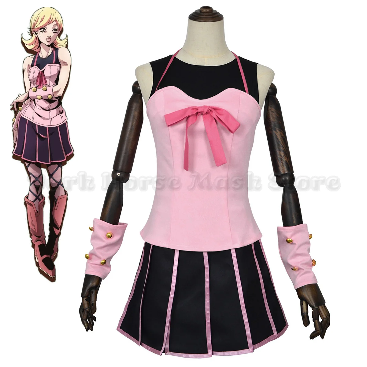 Anime JoJo Lucy Cosplay Bizarre Adventure Lucy Steel Cloth Damen Party-Verkleidung Rollenspiel Halloween-Kostüm Karnevals-Outfit Anzug