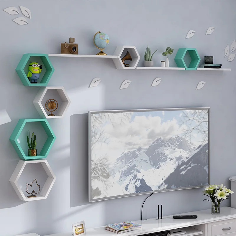 

Настенная стойка без пробивки отверстий настенный шкаф креативное решетчатое украшение для гостиной