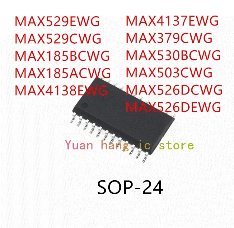 

10PCS MAX529EWG MAX529CWG MAX185BCWG MAX185ACWG MAX4138EWG MAX4137EWG MAX379CWG MAX530BCWG MAX503CWG MAX526DCWG MAX526DEWG IC