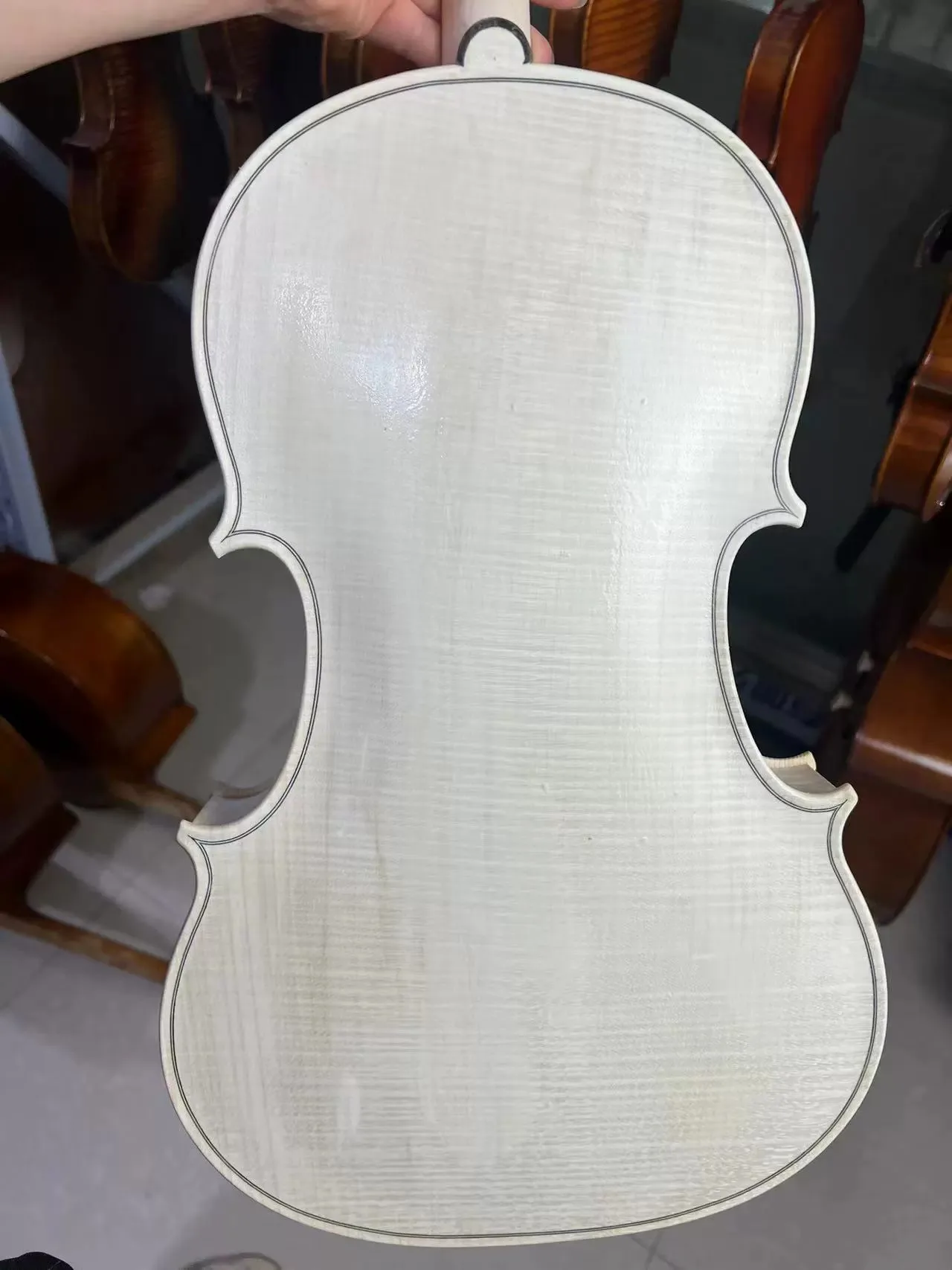 

Fully hand planed Maple white embryo Viola 16.5" unfinished maple wood Viola 4/4 solid wood white Viola with carbon fiber case