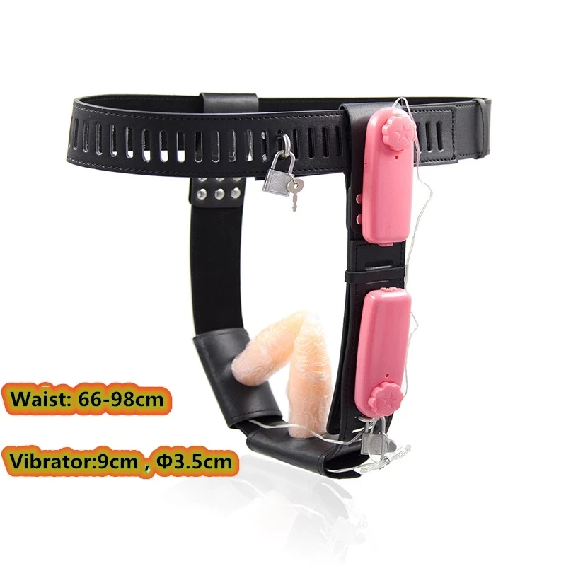 Women Chastity Belt with Penis Dildo Butt Anal Plug bdsm Bondage Strap On Erotic Urethral Lock Sex Toys for Women Adult SM 18+