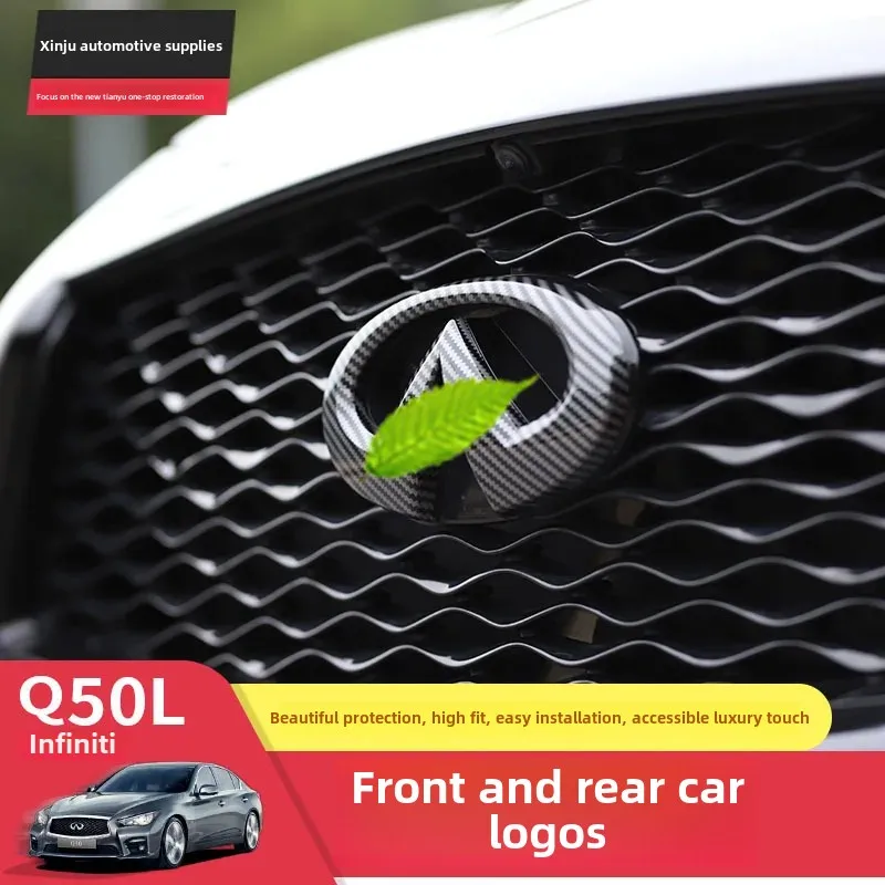 

New Carbon Fiber Moulding Sticker For Infiniti Q50L Front And Rear Vehicle Label Upgrade Decoration Accessories Chinese Origin