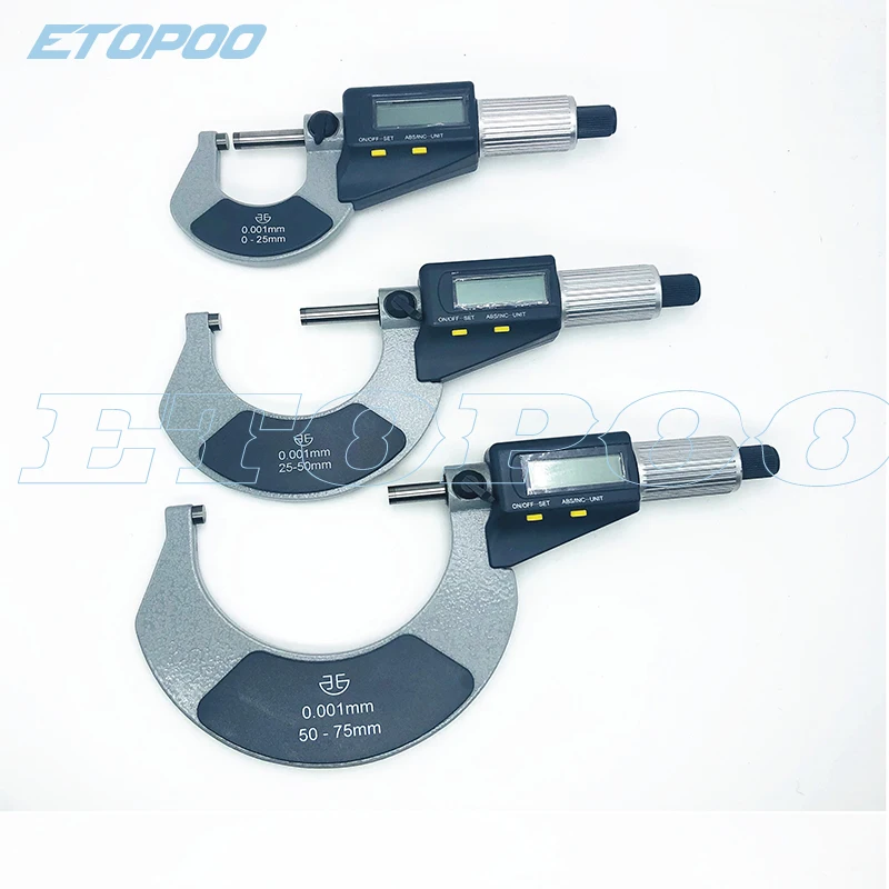 0-25-50-75-100MM Xibei brand Electronic outside micrometer digital micrometer  0.001mm