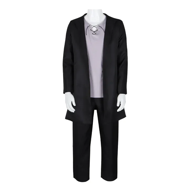 FC6Eren Jaeger คอสเพลย์อะนิเมะโจมตีบน Titan วิกผมชุดฮาโลวีน Eren Yeager คอสเพลย์เครื่องแต่งกายสีดํายาว Trench Coat @ FC8!