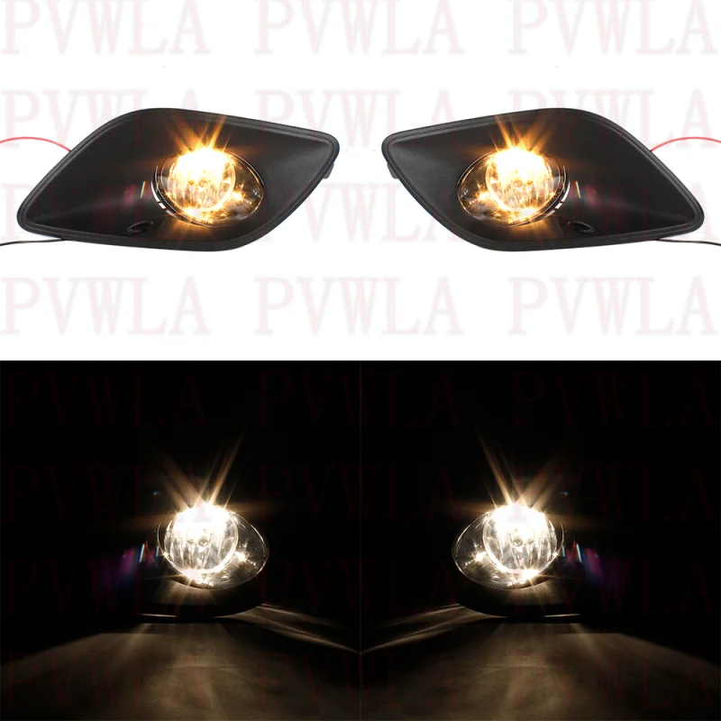 For Benz Sprinter W907 W910 2019 2020 2021 Pair Left+Right Front Bumper Fog Light Lamp With Halogen Bulbs + Grille Cover