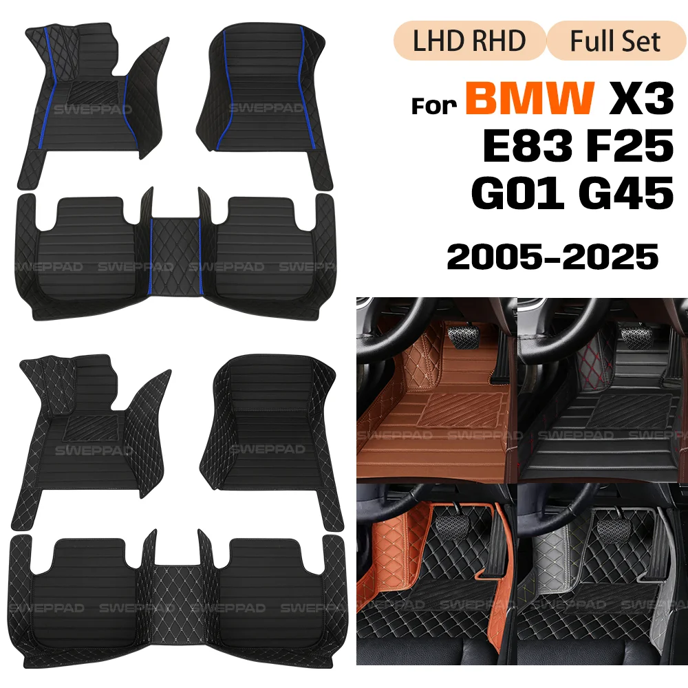 

Для BMW X3 E83 F25 G01 G45 2005-2025 автомобильный напольный коврик на заказ автомобильный ковер чехол аксессуары для интерьера защитные