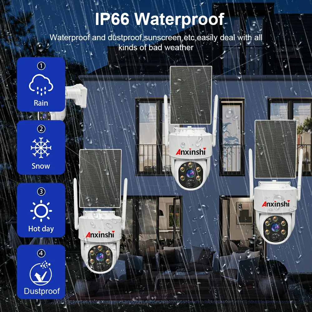 Eseecloud 12.5 بوصة NVR مع 4MP PTZ كاميرا تعمل بالطاقة الشمسية 10CH NVR نظام كاميرا الأمن عدة نظام كاميرا CCTV #3