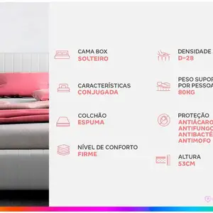 Single -Box -Bett Aiam Matratzen konjugiert 10 Hauptverkaufsbett Chao - №4