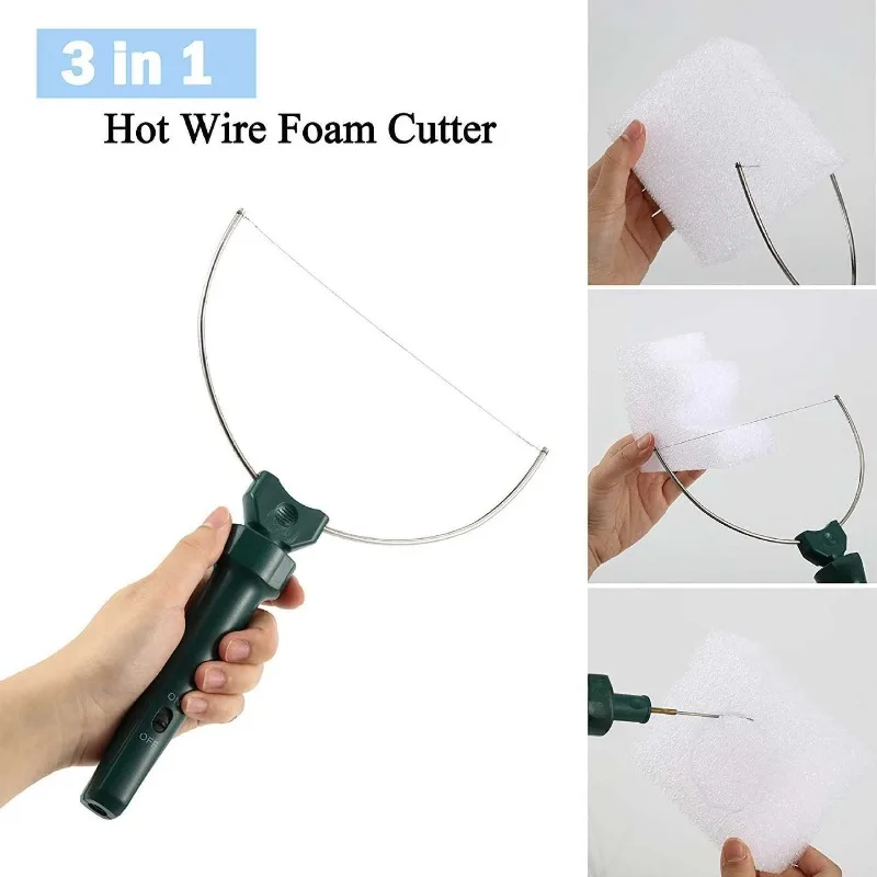 Electric Thermal Foam Cutting Machine Household Handheld Hot Wire Cutter for XPS EVA Foam Art Model DIY Craft Making