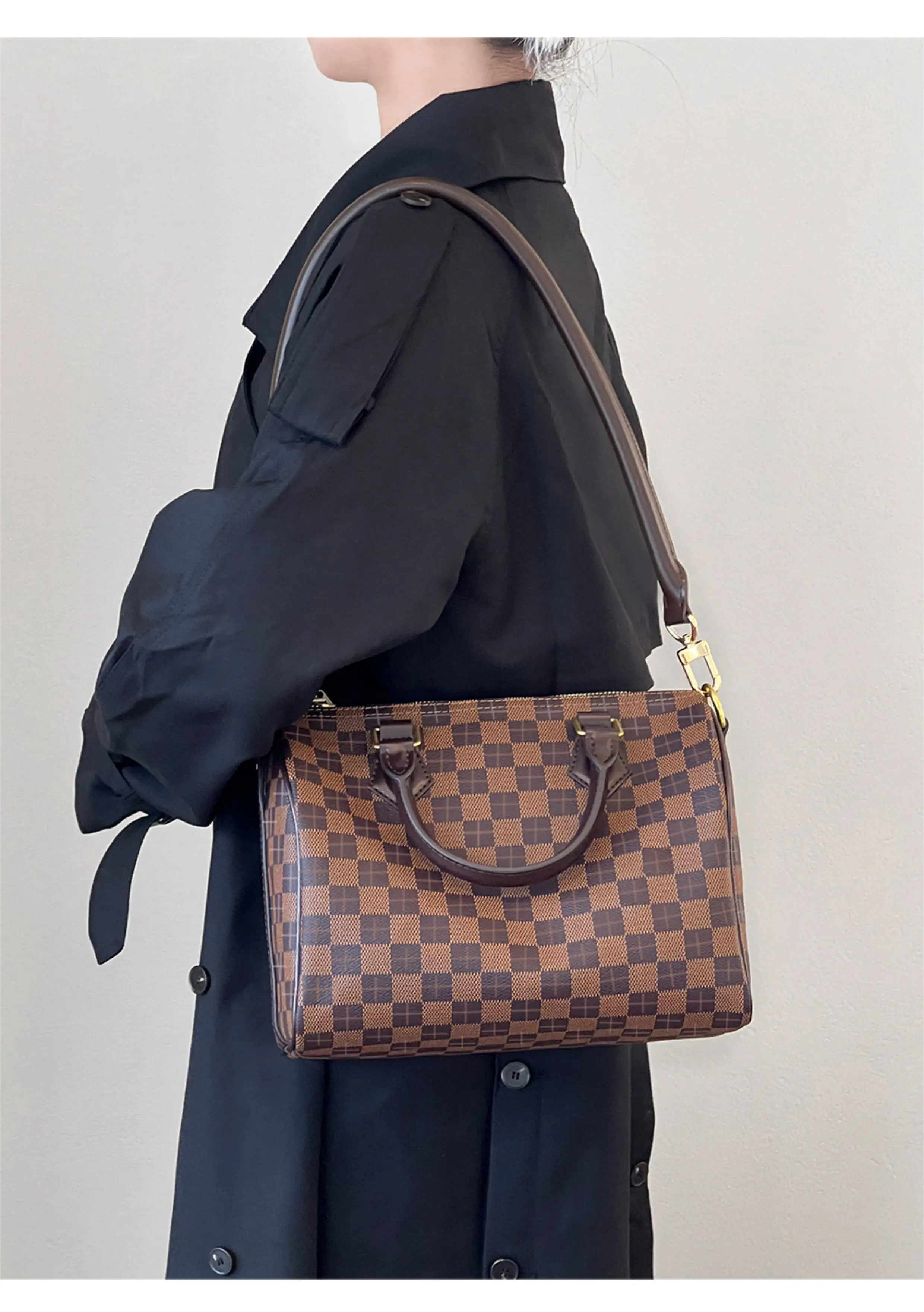 Genuine Vachetta Leather Bag Strap for LV Speedy 20 25 30 Shoulder Straps Long Bags Belts Replacement Bag Accessories