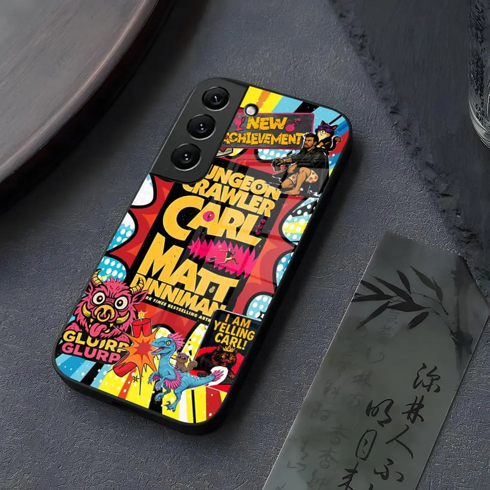 Dungeon C-rawler Carl Phone Case Glass For Samsung S23 S26 S25 S24 Ultra Fe Plus A16 A17 A37 A57 A15 A25 A35 Cover