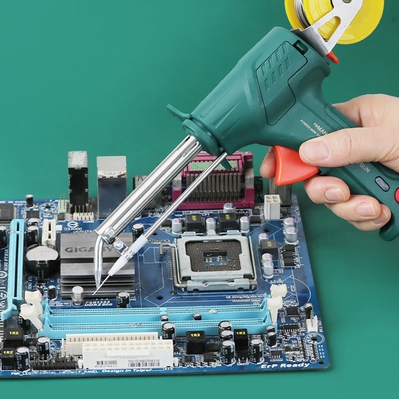 60W Handheld External Heating Soldering Gun with Bracket Switch Soldering Gun Electric Soldering Iron Automatically Send Tin Gun