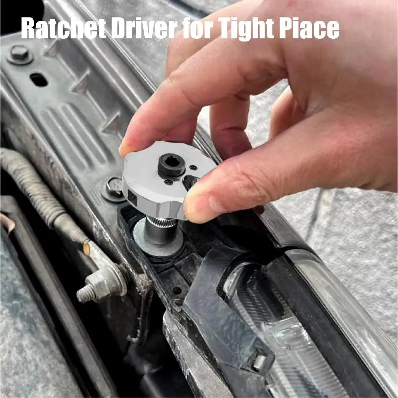 Steel Portable Palm Mini Ratchet 3-in-1 Socket Screwdriver Hand Tool Ratchet Screw 1/4 Inch All-in-one Ratchet Wrench