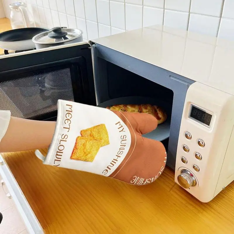 Kitchen Mitts For Oven High Heat Oven Mitts Anti-Slip Insulated Gripper Insulator Guard Pot Holders Gloves For Baking Grilling