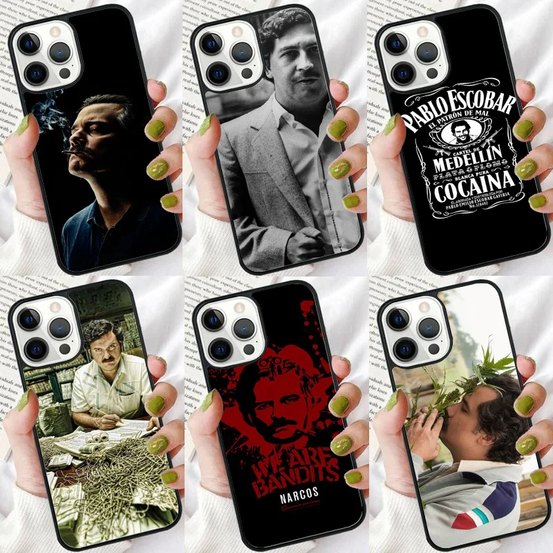 Narcos Pablo escobar Phone Case For iphone SE2020 15 14 6 7 8 plus XR XS 11 12 13 Pro max Soft Bumper Shell Cover coque