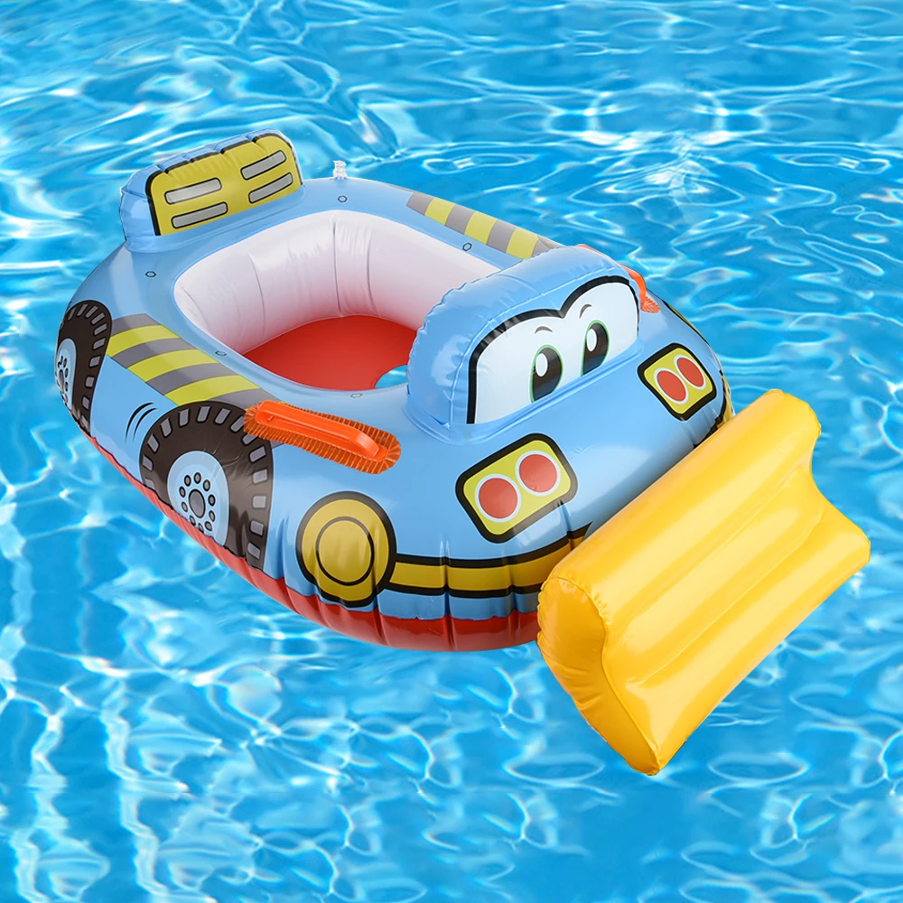 Anello da bagno per bambini cerchio per bambini seggiolino per auto in cartone animato anello da nuoto in PVC galleggiante per piscina gonfiabile per bambini divertente allenatore di aiuto all'acqua