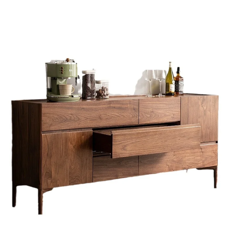 

Modern simple all-solid wood side cabinet
