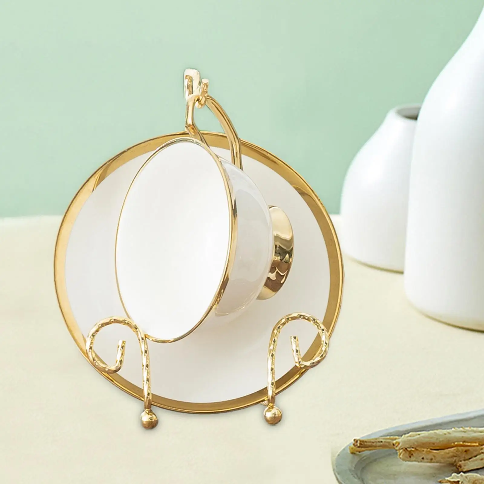 Tea Saucer Display Stand Tea Cup Holder Display for Teapot Kitchen Plate