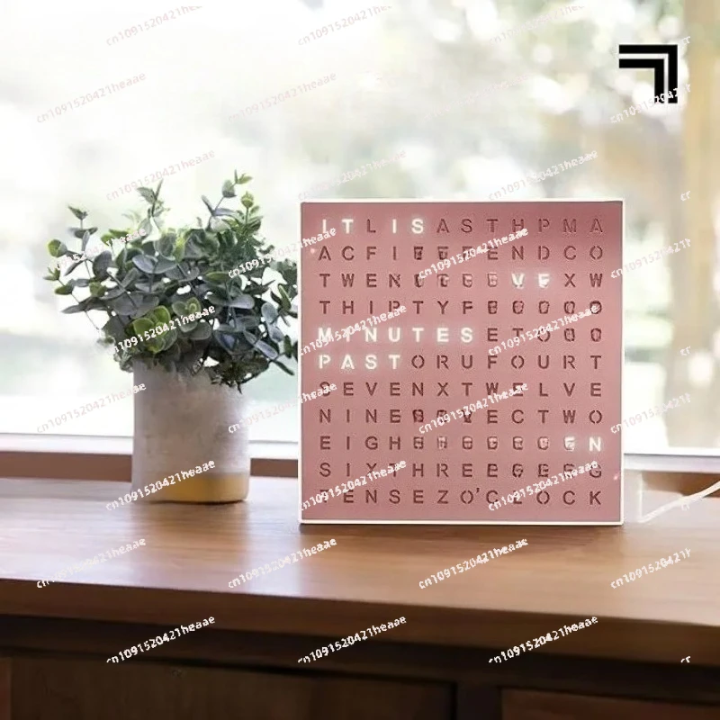 Suitable for Desktop Display Reading Time Table Office Learning Reading Time LED Alphabet Wall Clock