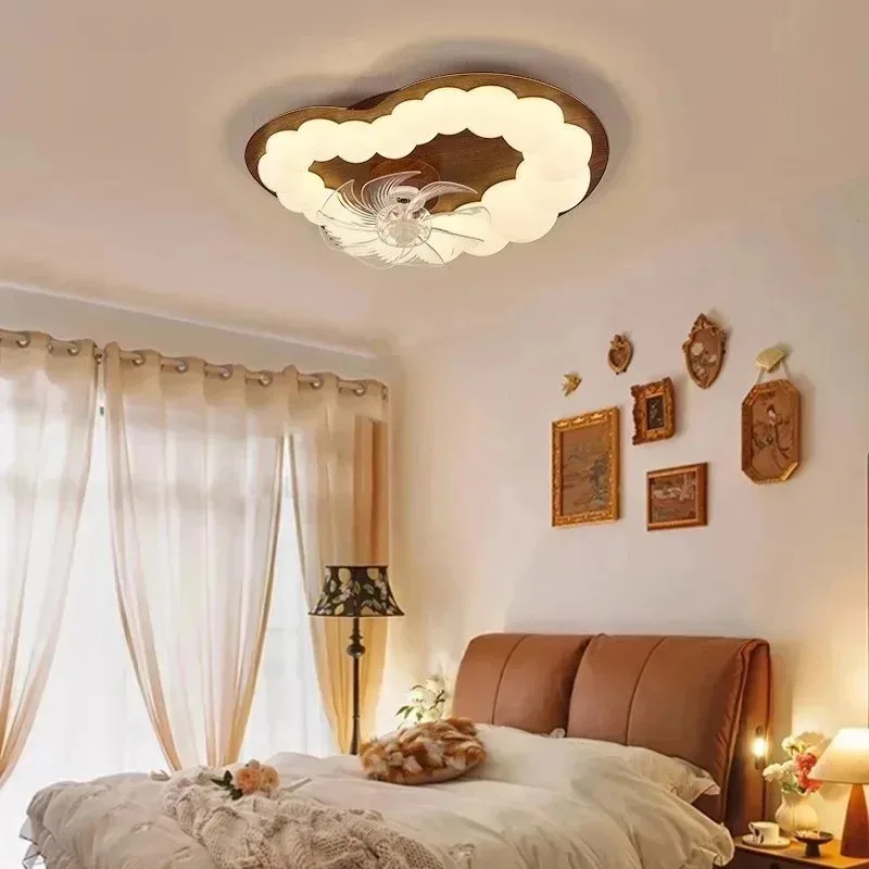 2025 new fan light bedroom ceiling light new shaking head fan light smart