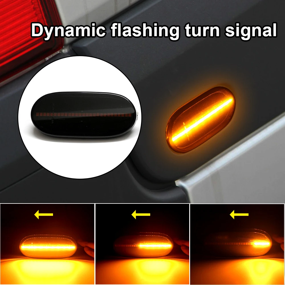 For Benz Sprinter W906 For Volkswagen Crafter Minibus Van (2E) 2006-2016 LED Car Side Marker Lamp Dynamic Turn Signal Light