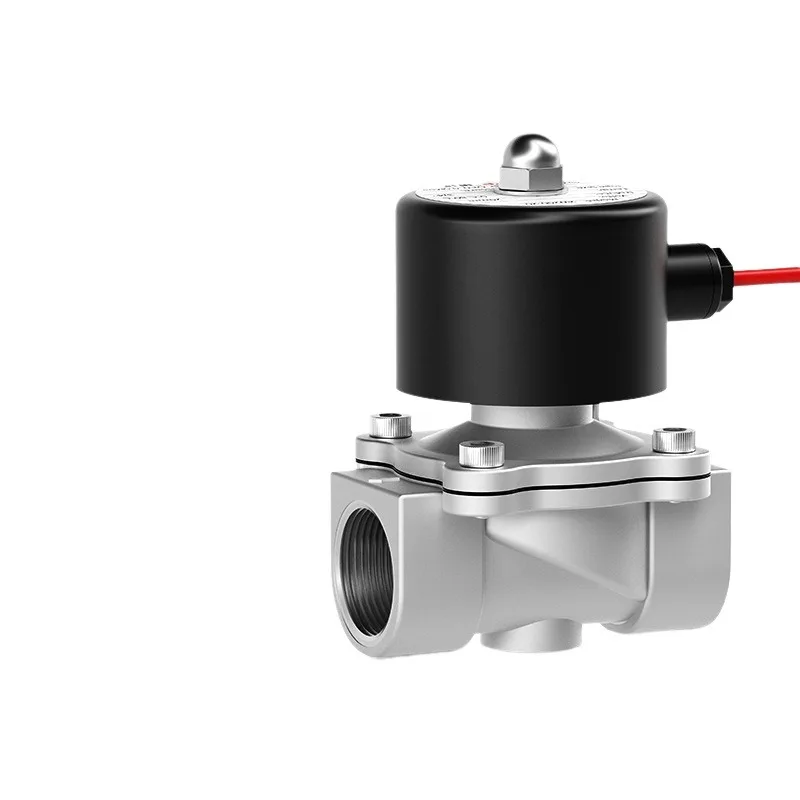 For 304 Stainless Steel Solenoid Water Valve Thread Buckle Normally Closed 2w Switch Control Valve 220vDC24v Air Valve