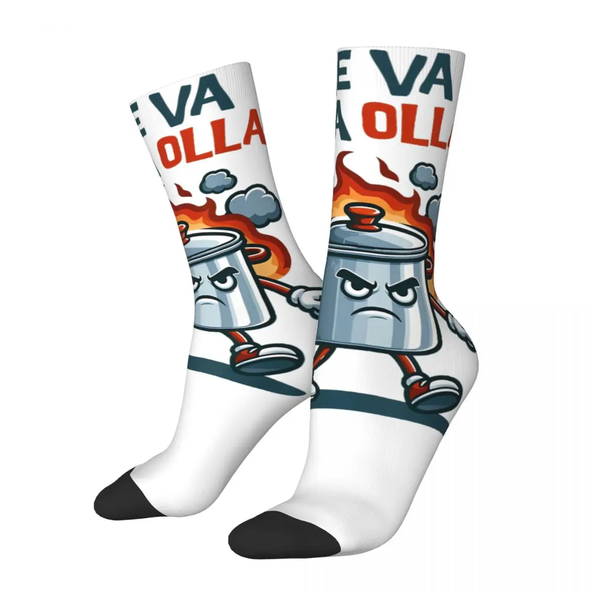 Men Se Me Va La Olla Socks Super Soft Casual Funny Spanish Jokes Socks Crazy Merch Middle TubeSocks Birthday Present