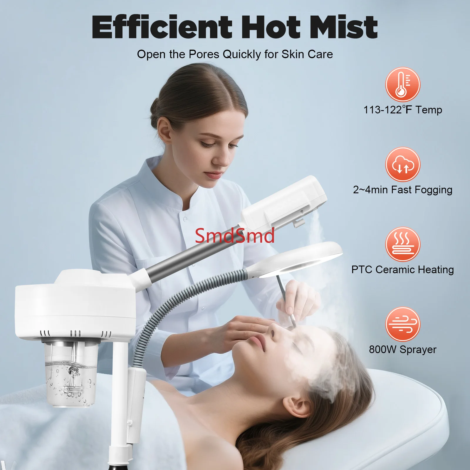 Professional Facial Steamer, FaDeep Clean Ozone Face Steamer, 2 in 1e Machine w/ 5X Magnifying