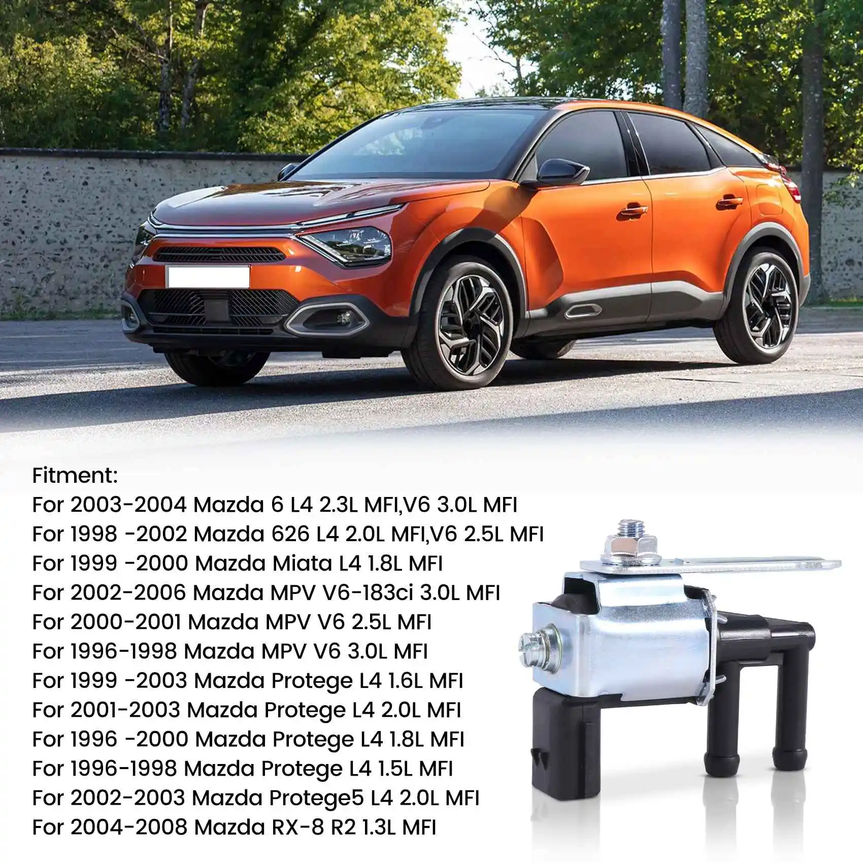 

Ac29-New Vapor Canister Purge Solenoid Valve For Mazda 6 626 MPV MX5 RX-8 Protege 1.3L- 3L Car Accessories K5T48279