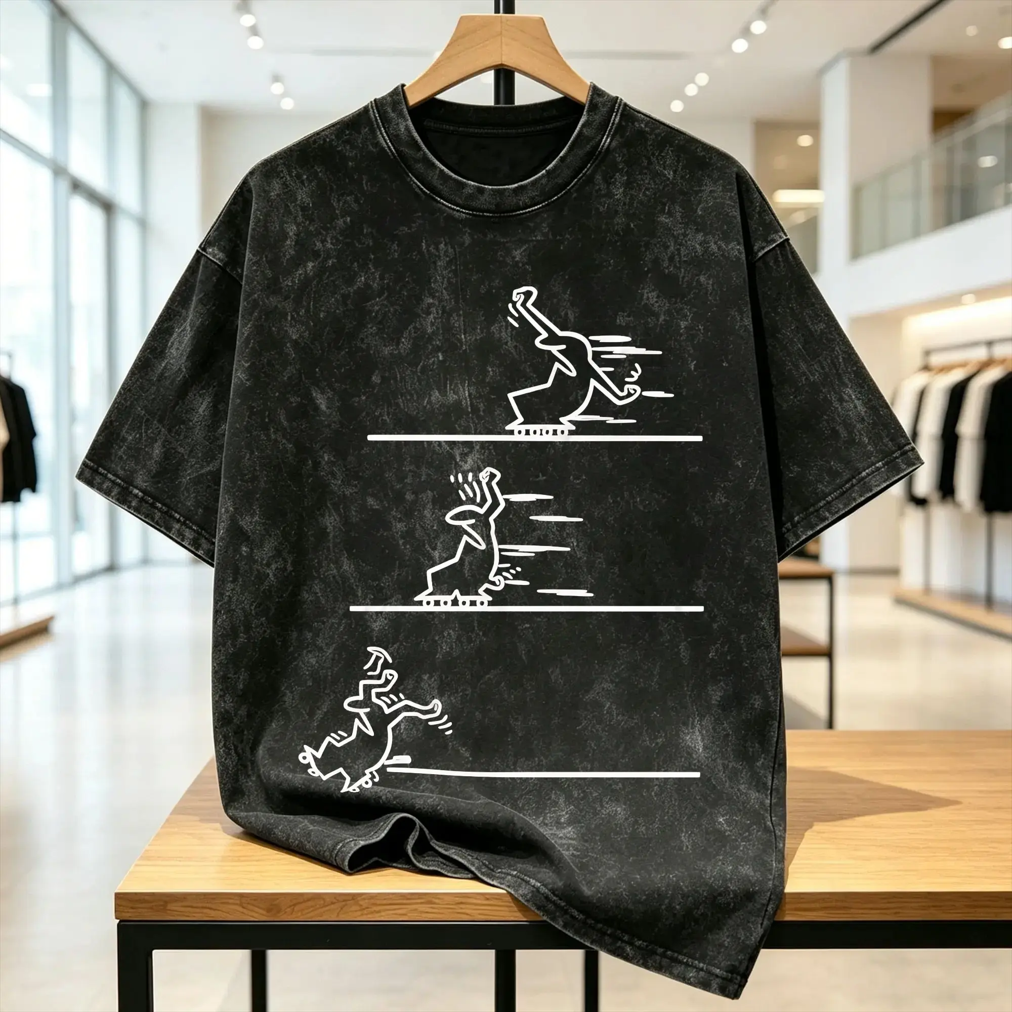 La Lineas T-Shirts for Men  Funny 100% Cotton Tees O Neck Short Sleeve T Shirts Gift Idea Tops