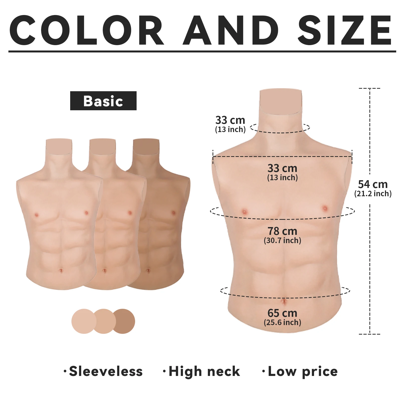 CYOMI Realistic Silicone Muscle Suit Male Fake Chest Muscle Bodysuit for Crossdresser Macho Silicone Artificial Simulation