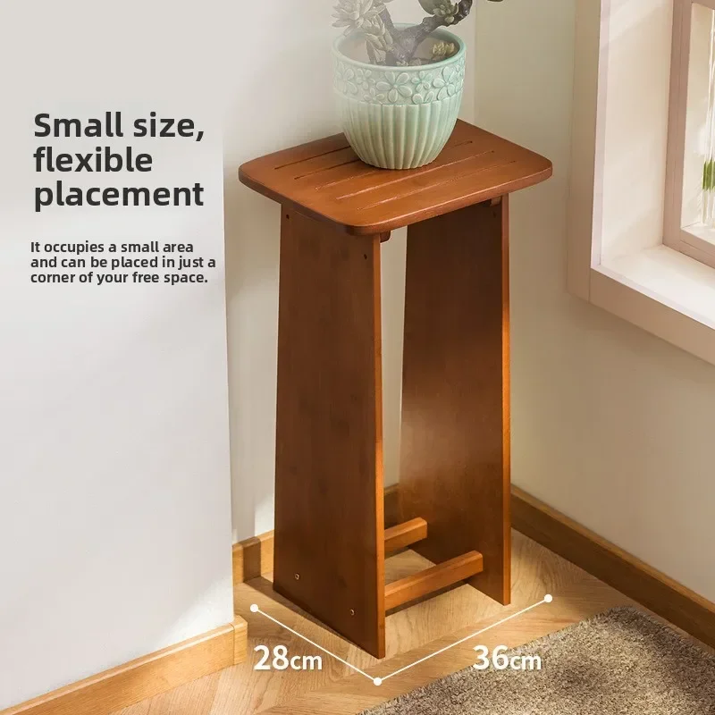 Factory direct sale Minimalist Solid wood flower rack Floor-to-ceiling double-layer shelf Green plant shelf Fish tank rack
