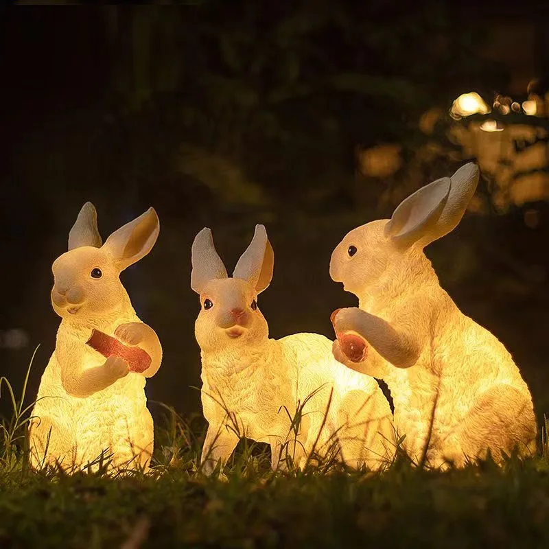 Direct Sale Manufacturer IP65 Rabbit-Shaped LED Lawn Lights Outdoor Luminous Garden Villa Park Scenic Area Animal Collection