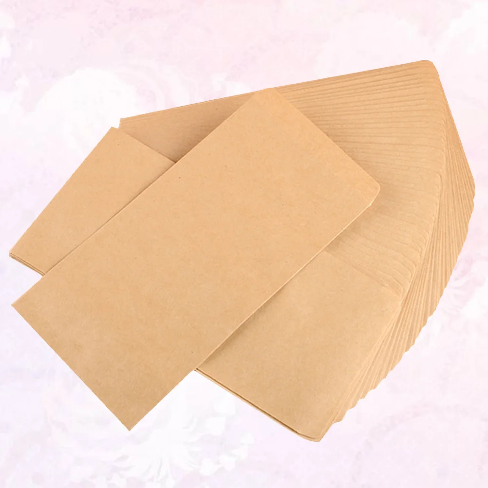 200Pcs Kraft Paper Envelopes Vintage Style Mini Blank Envelopes for Postcards Gift Cards Wedding Invitations Storage Retro